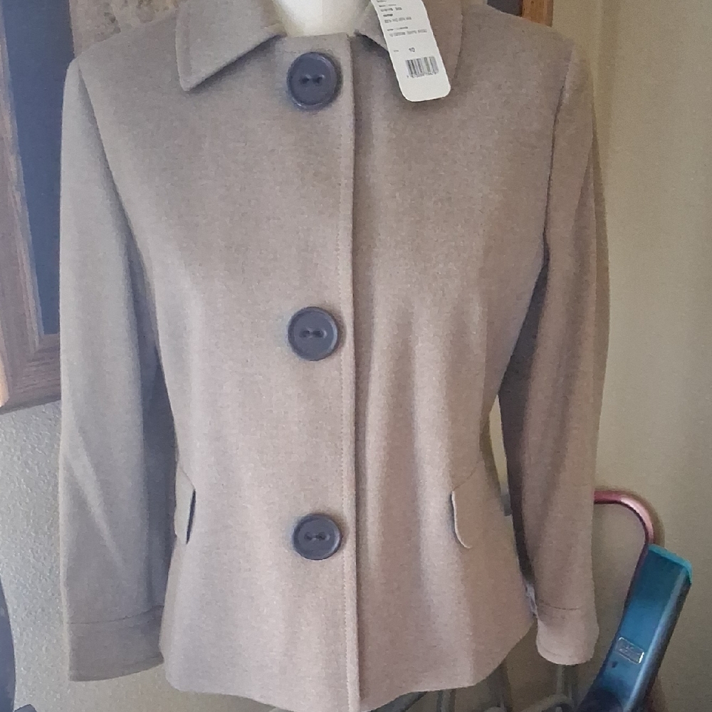 Akris Punto Tan Pea Coat